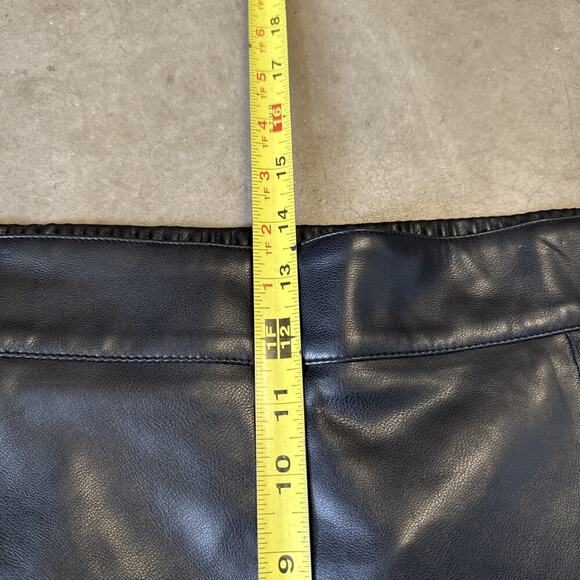 Soft Surroundings Rivka Faux Leather Pants Black Pull On 1X‎ Wide Leg Stretch - Picture 7 of 13